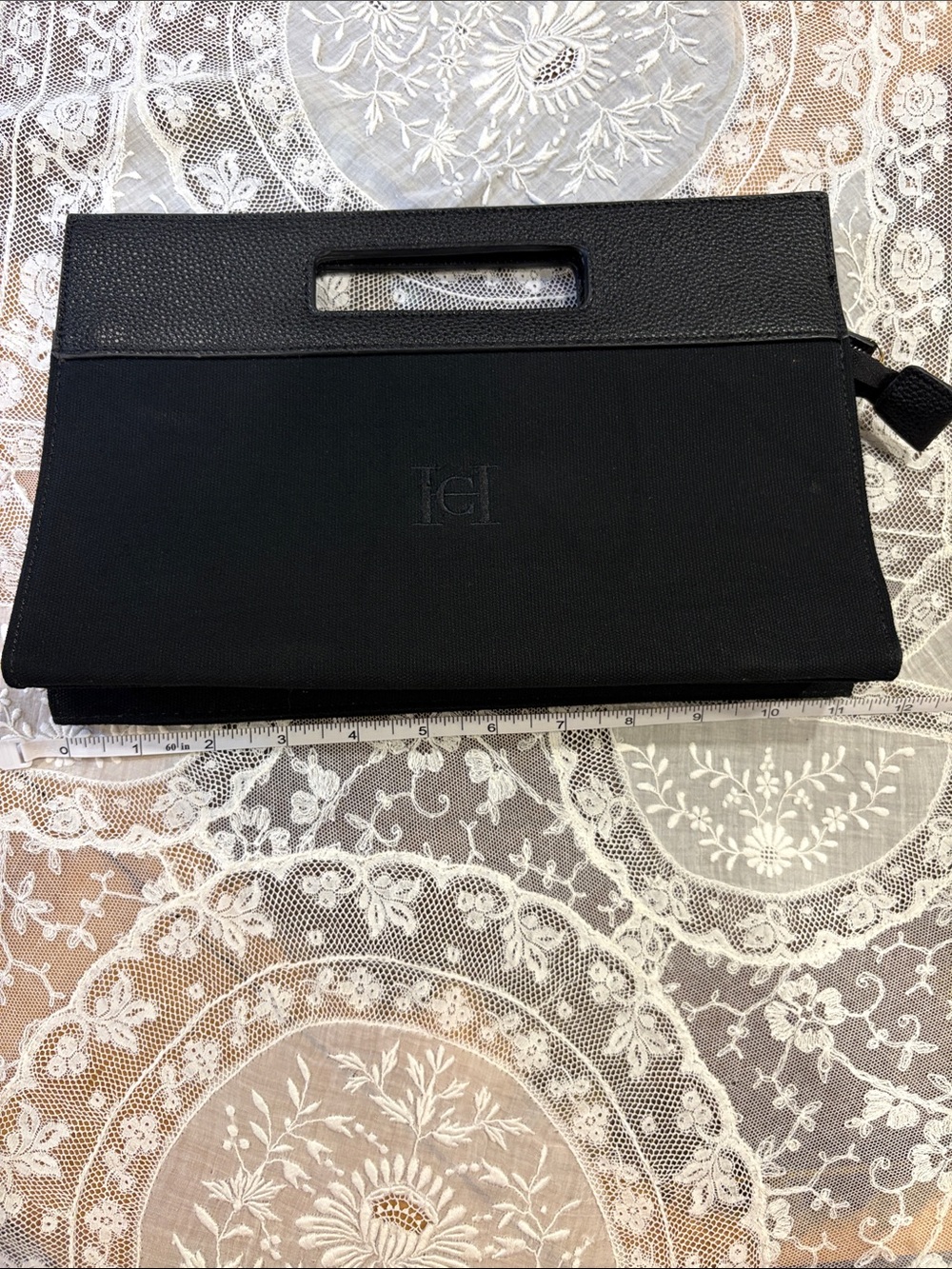 Carolina Herrera Black Clutch Wristlet